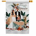 Patio Trasero Together Forever Celebration Wedding Double-Sided Garden Decorative House Flag, Multi Color PA3903153